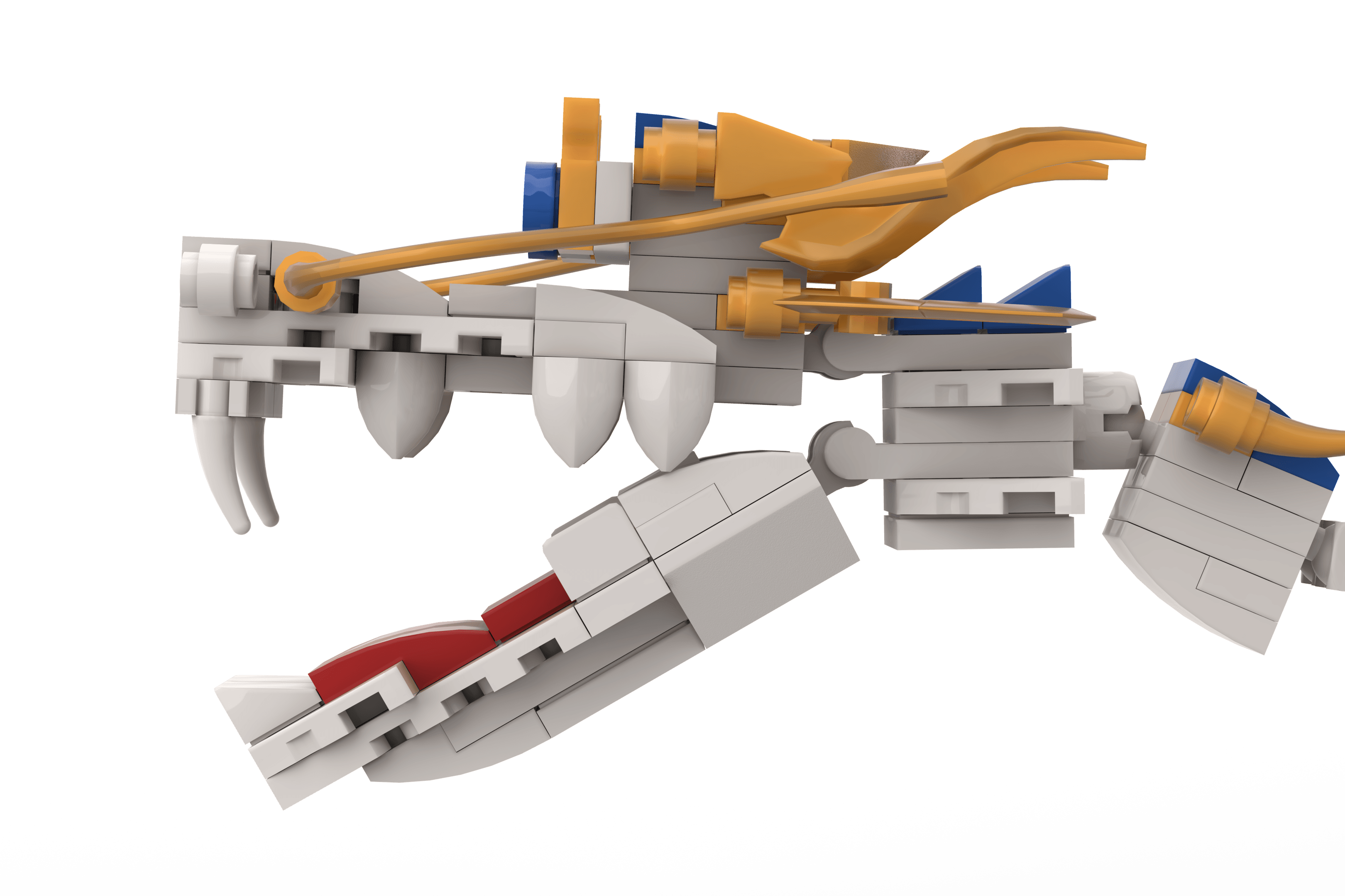 Zmago's head in profile, the horns and whiskers clipped on